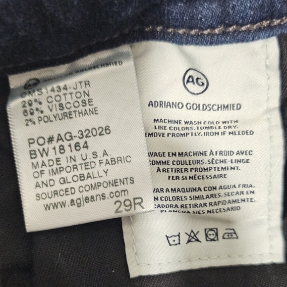 Ag Adriano Goldschmied The Prima Mid Rise Cigarette Denim Jeans Size 29 R - Picture 11 of 14